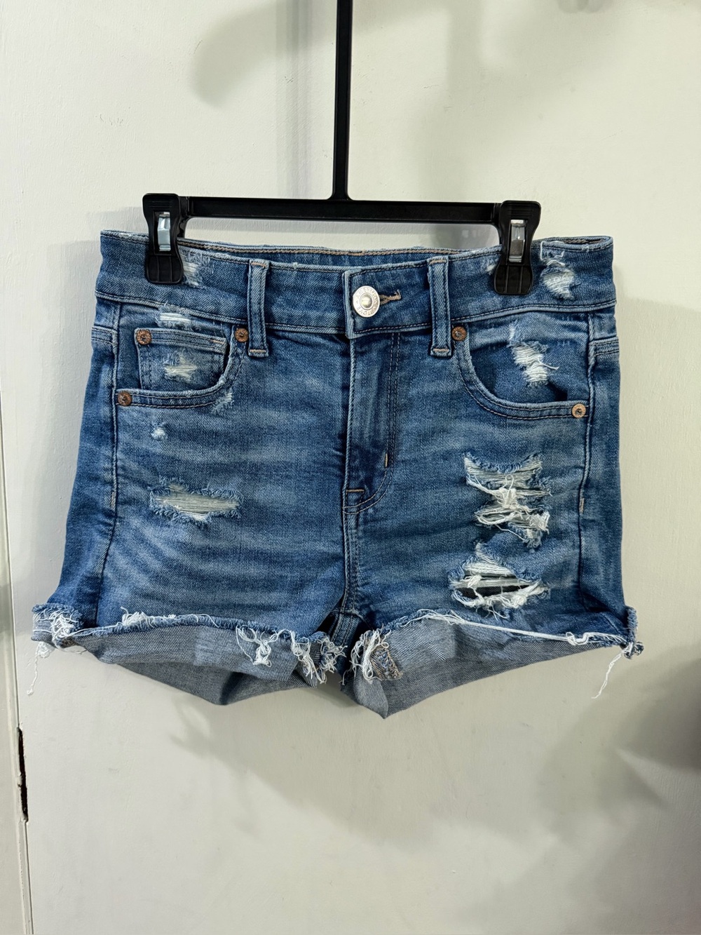 American Eagle Hi-Rise Shortie Size 0 Jean Shorts